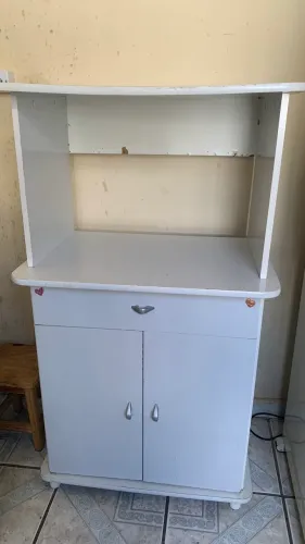 Armário de Cozinha Branco com Gaveta e 2 Portas 