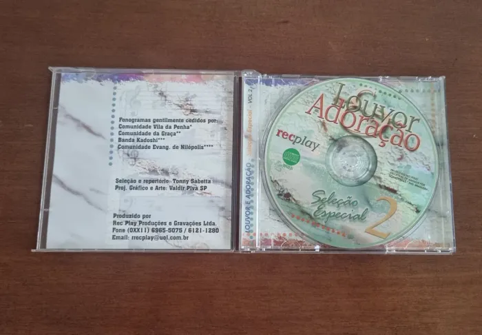 CD Louvor E Adoração Vol 2 - Original RecPlay - Raro / Impecável