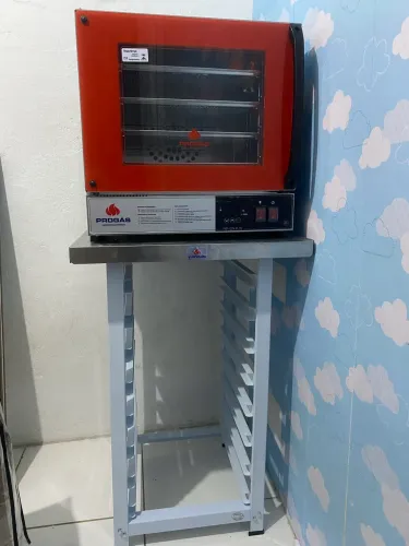 Forno Turbo Elétrico Progás PRP004 65L Digital + Mesa em Aço - NOVO (com garantia)