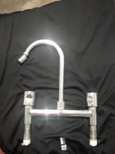 Torneira para cozinha duplo comando deca de inox bica movel