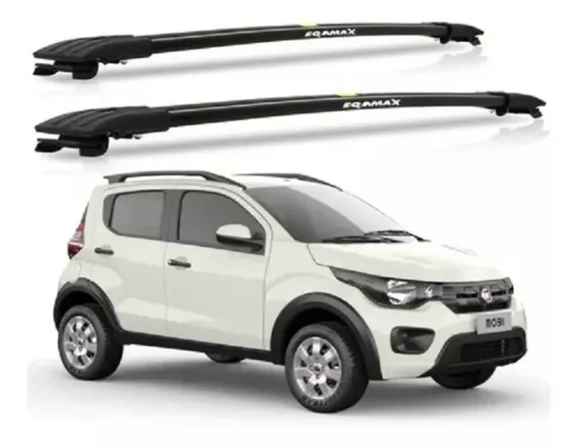 Rack Travessa Larga Eqmax Preto Fiat Mobi Way 2016/2019