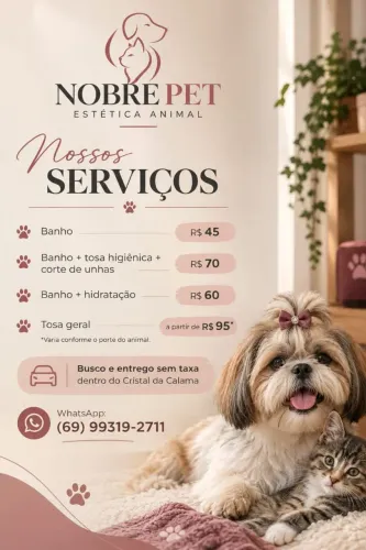 Banho e Tosa - Pet Nobre