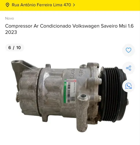 COMPRESSOR AR CONDICIONADO  VOLKSWAGEN SAVEIRO 1.6 16v MSI 