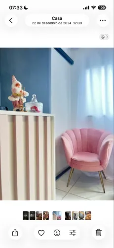 Poltrona pétala rosa 