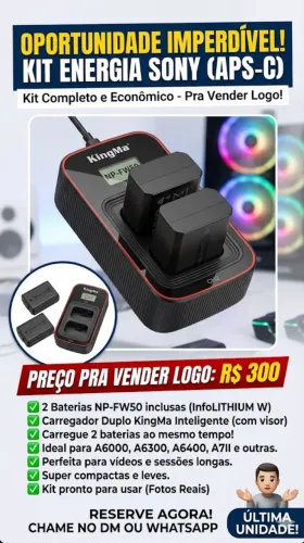 BATERIAS SONY NP-FW50 + CARREGADOR 