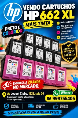 Cartuchos HP 662 XL preto/colorido Recarregados