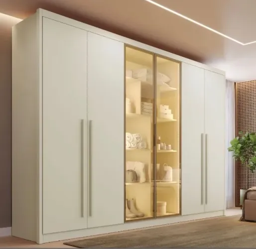 Guarda Roupa 6 Portas Lumina 280 Off White