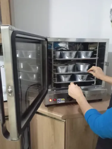 NZ. Forno elétrico convector 4 esteiras inox TITÃ 