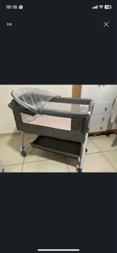 Berço portátil cinza