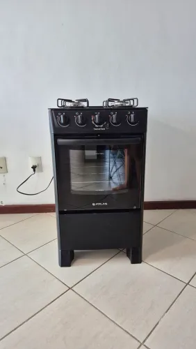 Fogão 4 Bocas Atlas Tropical Glass Preto - Mesa de Vidro (Acendimento Automático)<br>