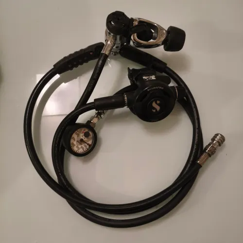 Conjunto scubapro regulador MK25 + S600 + manômetro