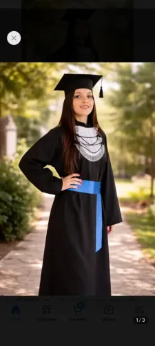 Beca formatura azul tamanhos PP, P, M, G, e GG