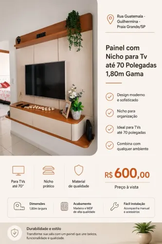 PAINEL PARA TV 70 POLEGADAS