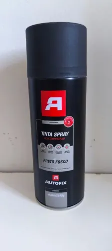 Tinta spray preto fosco alta temperatura 400ml Autofix