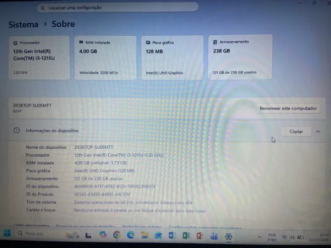 Notebook Lenovo Perfeito Estado