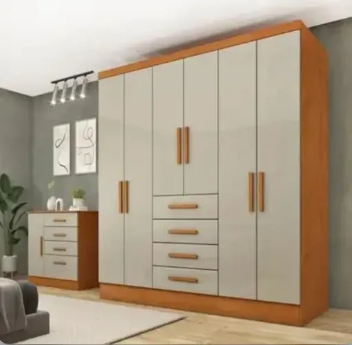 Guarda Roupa 6 Portas 4 Gavetas Cinamomo Off White SUPER OFERTA !!