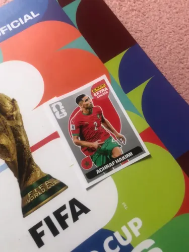 Figurinha - Extra Sticker ( Legend ) Achraf Hakimi - Marrocos ( Prata ) 