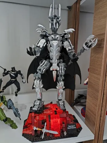 Loja Mundo - 43cm Sauron 879 peças Dark Lord O senhor dos Anéis Action figure Boneco Lego