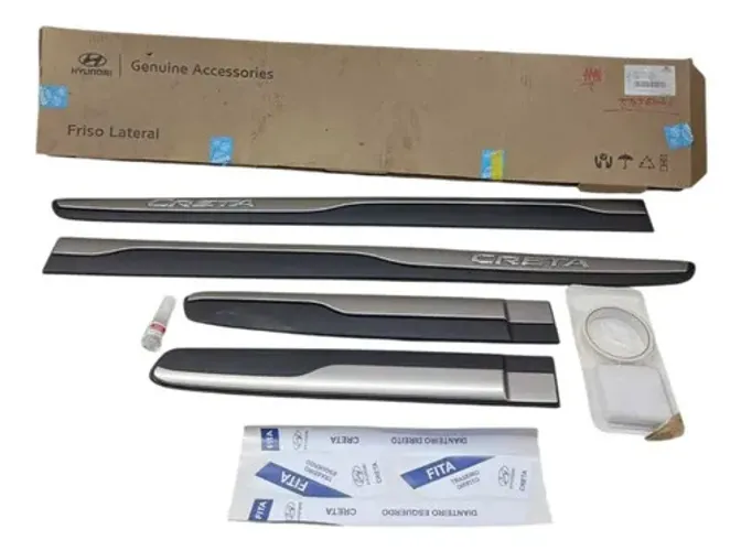 Jogo Friso Lateral Creta 25 26 Com Escrita Cromada Preto