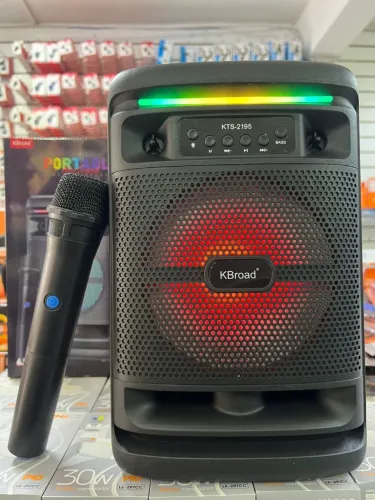 Caixa de som Bluetooth com microfone sem fio