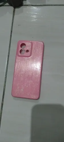 Capinha moto g 84 Rosa claro brilhante, com brilhos capa de proteção made in china