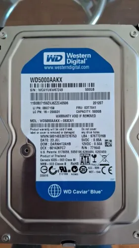 Disco rígido (HD) Interno de 3,5 polegadas da marca Western Digital modelo WD Caviar Blue