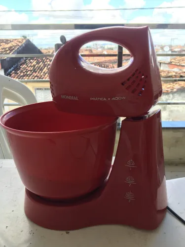 Batedeira Mondial Pratica B44R 400W 3 Velocidades Vermelha 127V