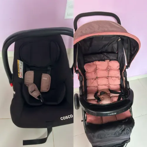 Kit carrinho + bebê conforto 