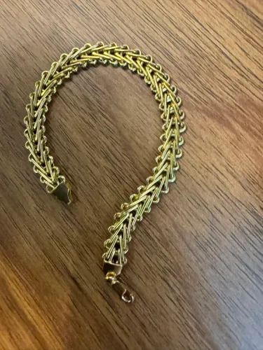 Pulseira de ouro 9.35g 18k procedência garantia eterna