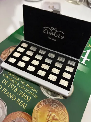 Lote de 24 gramas de prata pura 999 valcambi suise