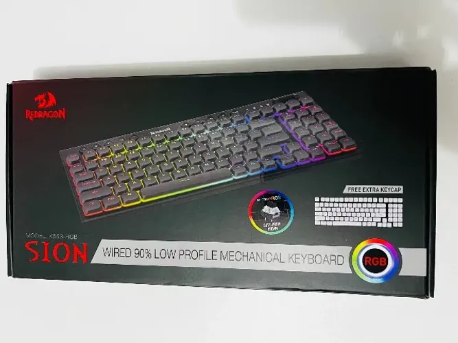 Teclado Mecânico Redragon Sion K653-RGB 90% Low Profile Switch Brown ABNT2 RGB USB-C