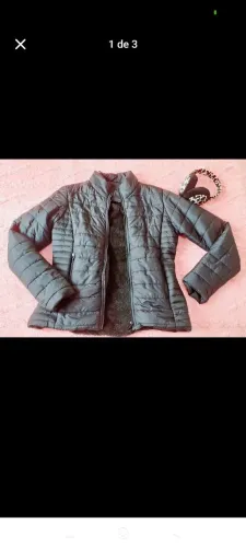 Jaqueta feminina puffer preta tamanho P/M