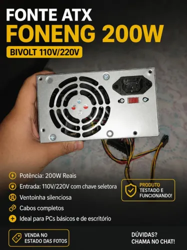 Fonte 200w atx foneng