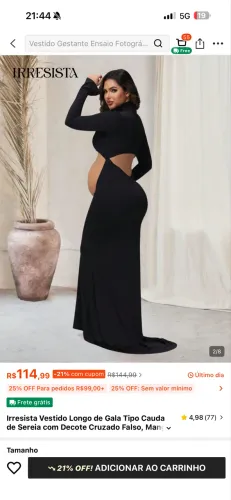 Vestido longo gestante / ensaio 