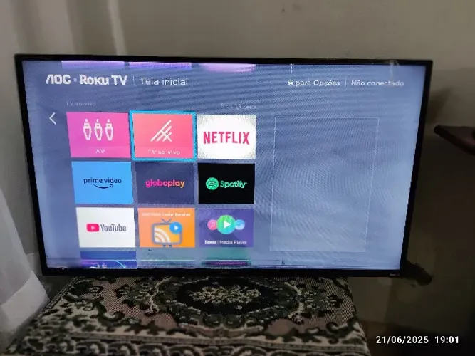 Smart TV AOC 43" Roku - Sucata (Placas e Leds funcionando)