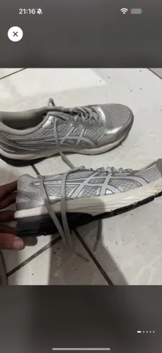 tênis asics gel nagoya st prata 39