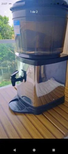 Filtro de água purificador em inox com base de barro 6L
