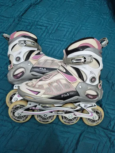 Patins fila branco e rosa 39