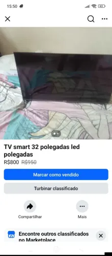 TV 32 polegadas smart  Led  em perfeito estado  2 meses de uso