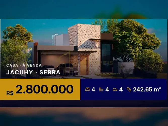 Jacuhy: Casa contemporânea em condomínio, perfeita para sua família!