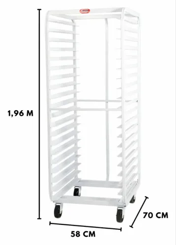 Estante aberta 58x70 Epóxi para 20 assadeiras