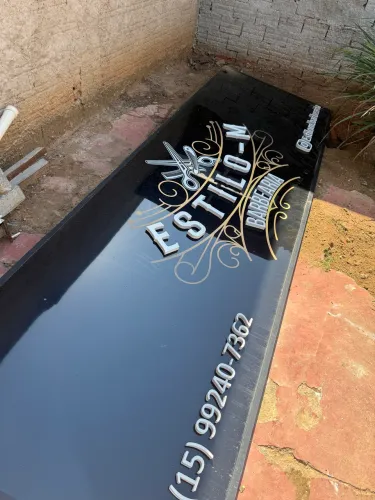 Placa para fachada comércio de ACM (Barbearia)