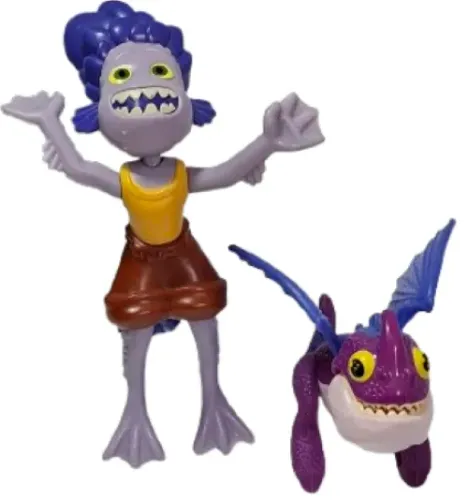 Kit 2 Bonecos McD's Alberto Luca Pixar E Dragao Dardo Dreamworks