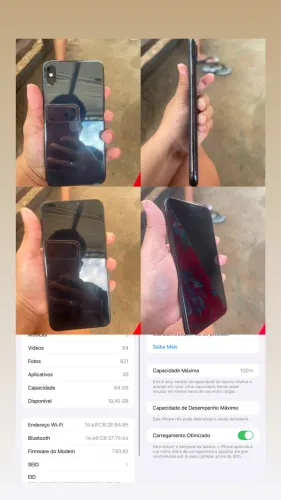 Vendo iPhone xsMax 64 gigas preto nem um trinco
