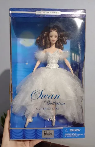 boneca barbie swan lake ballerina collector 2001 relacrada