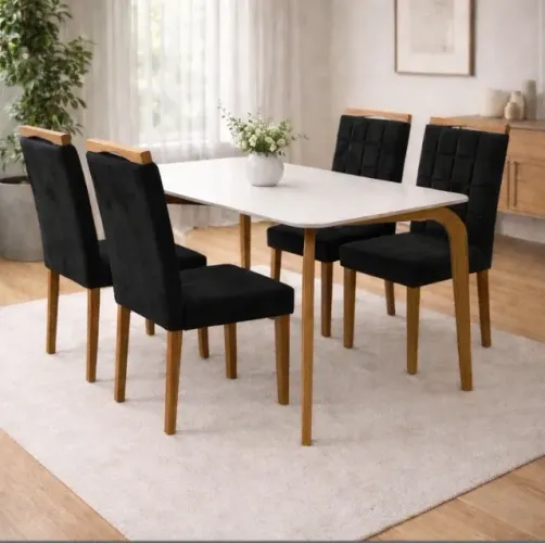 Conjunto de Jantar Ônix 4 Lugares