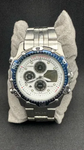 Relógio Citizen Promaster C450 Ana-Digi Alarm Chronograph WR100 Original Anos 90