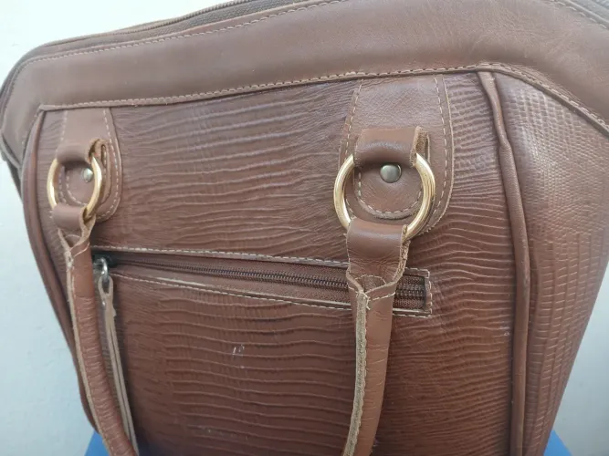 Bolsa Feminina em Couro Legítimo de Ombro - Pacheco Lezard Cela / Cela Texanado