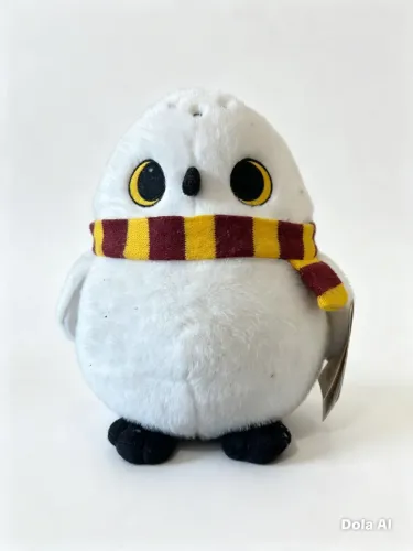 Indicado Miniso Série Harry Potter - Adorável e super macio pelúcia Hedwig com cachecol