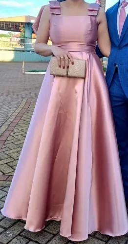 Vendo vestido de madrinha Rosa canela usado 1x!